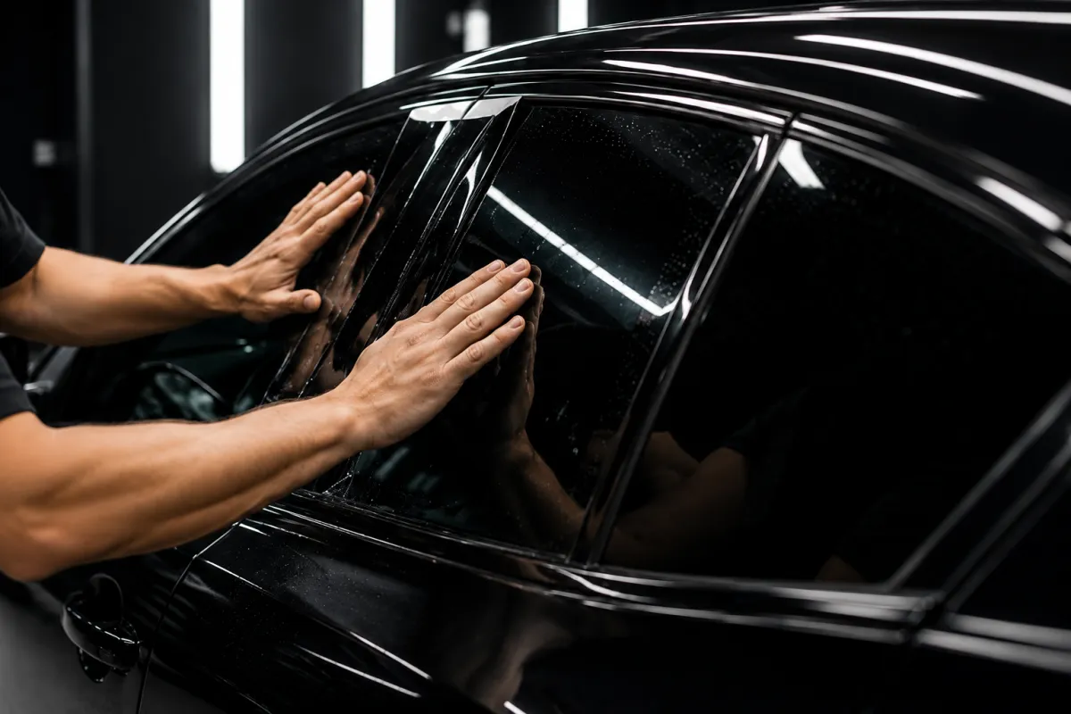 Professionally detailed vehicle interior with clean leather seats, refreshed surfaces, and restored cabin appearance