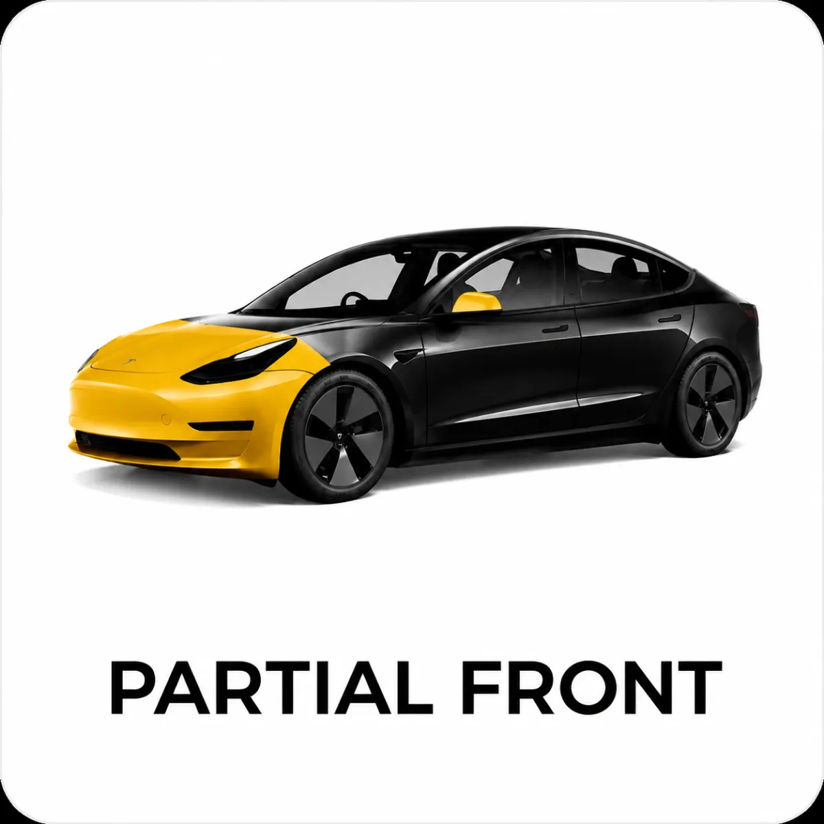 Partial front paint protection film coverage