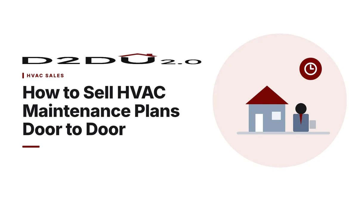 How to Sell HVAC Maintenance Plans Door to Door