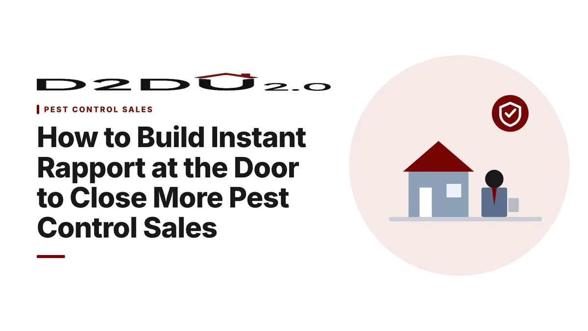 How to Build Instant Rapport at the Door to Close More Pest Control Sales