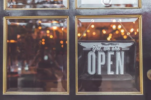 Cozy Restaurant with Welcoming Open Sign