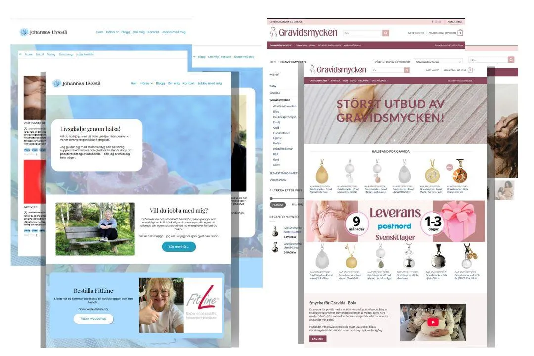 Johanna och logotypern för FitLine Oberoende distributör.