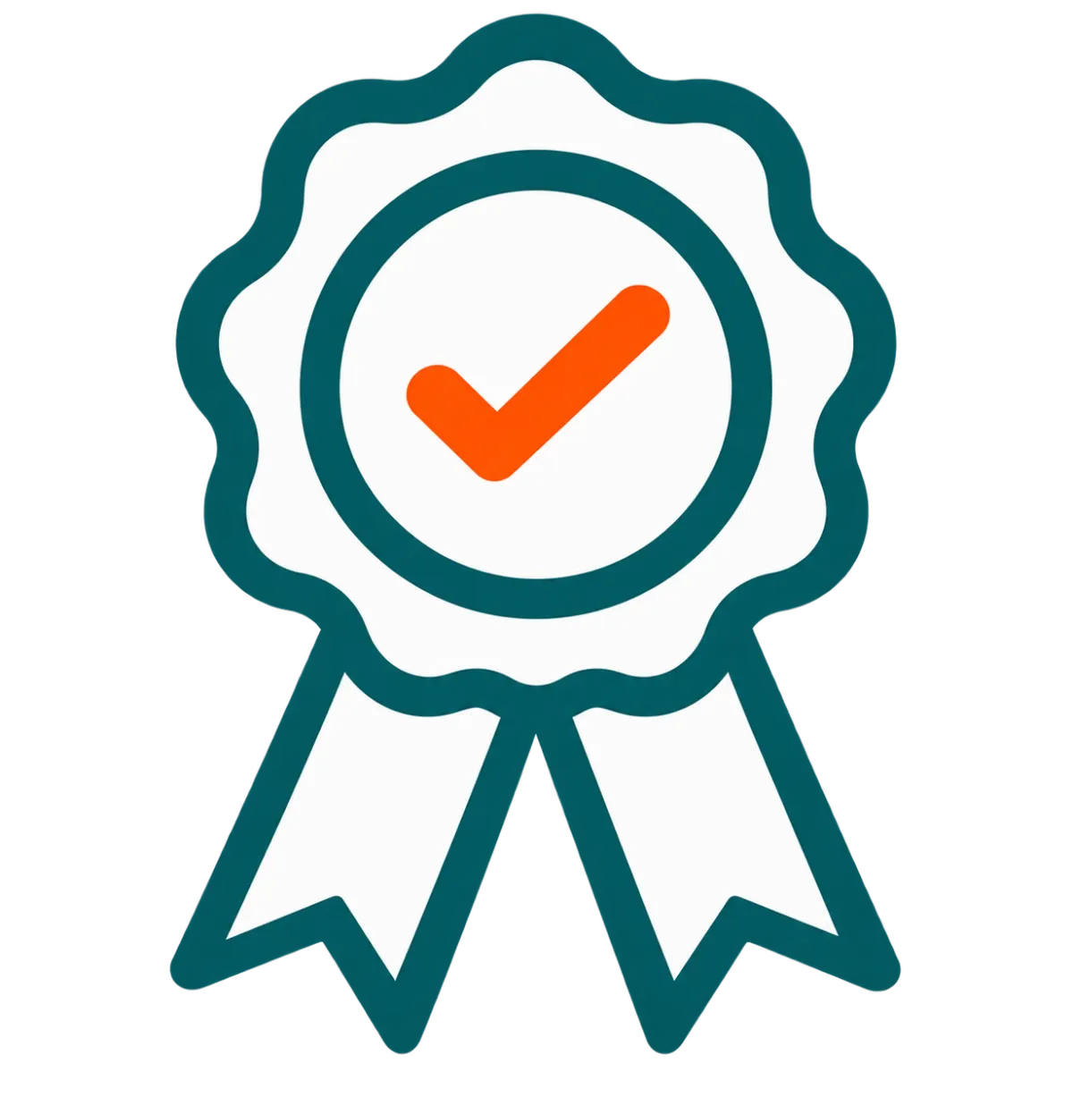 Line-art icon of an award ribbon