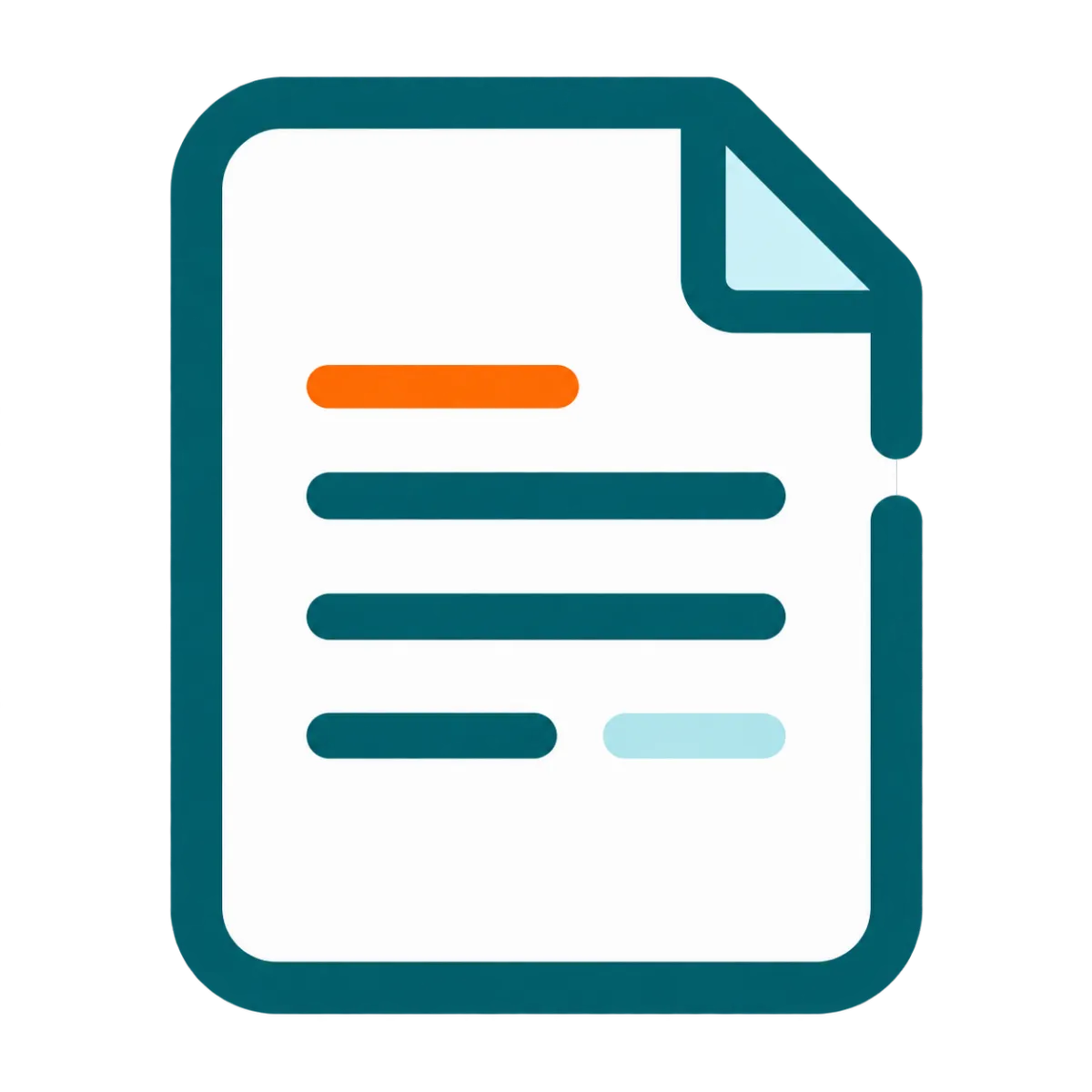 Line-art icon of a document with a checklist