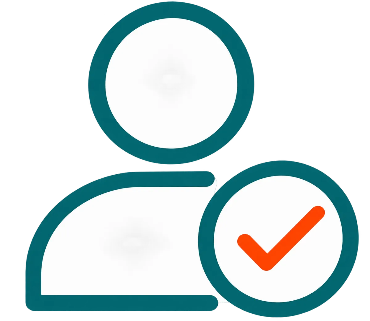 Icon of a person with a checkmark