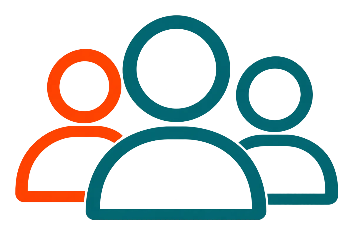 Icon of a group of three people