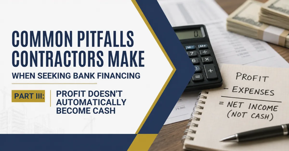 Common Pitfalls Contractors Make When Seeking Bank Financing Part III