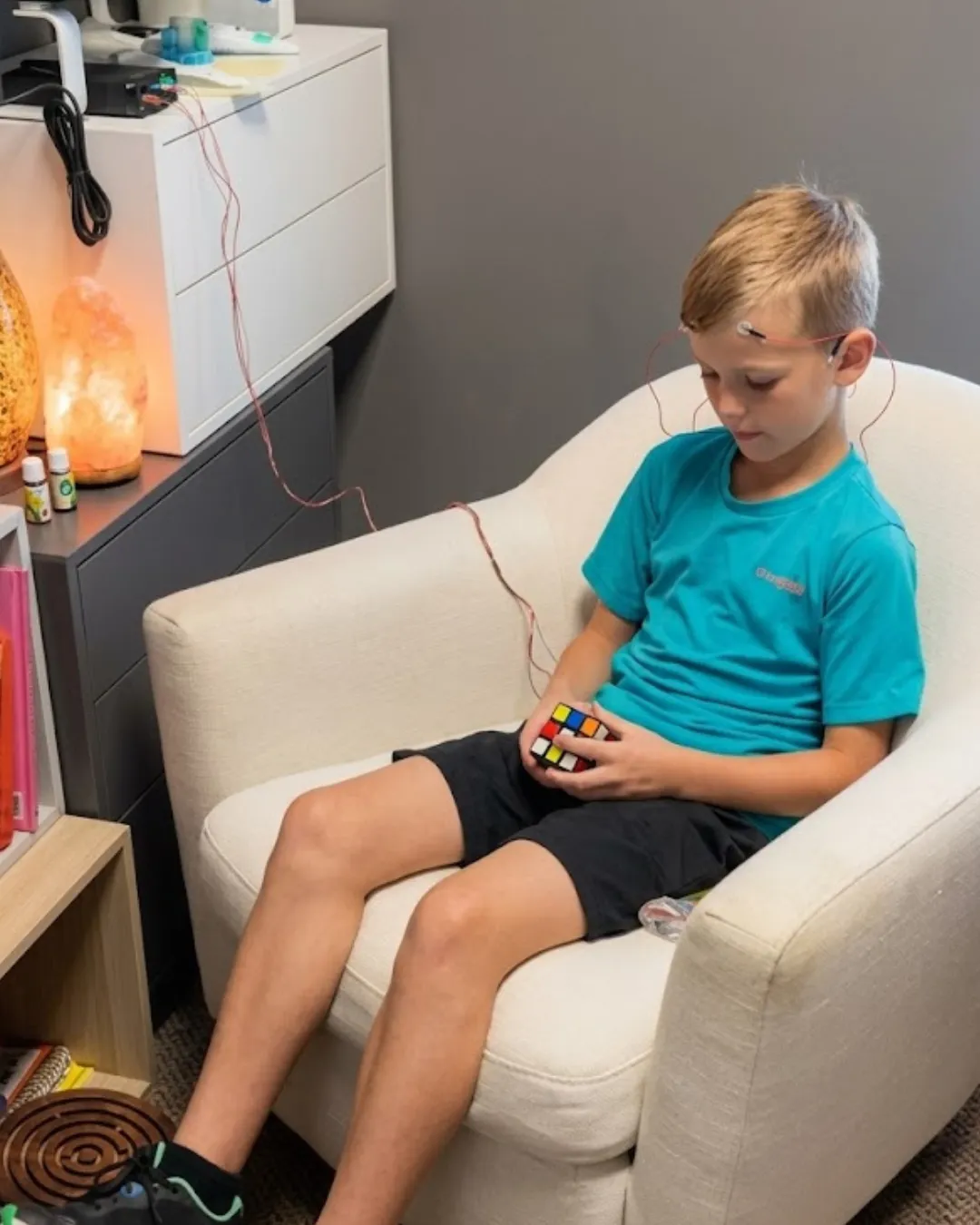 Child experiencing IASIS Microcurrent Neurofeedback
