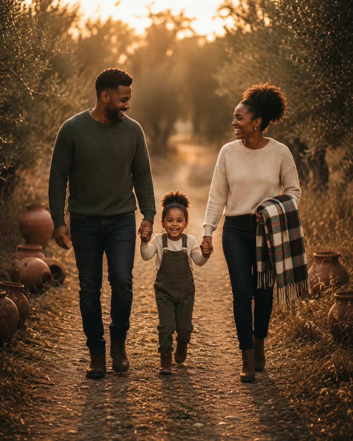 A family managing their finances together