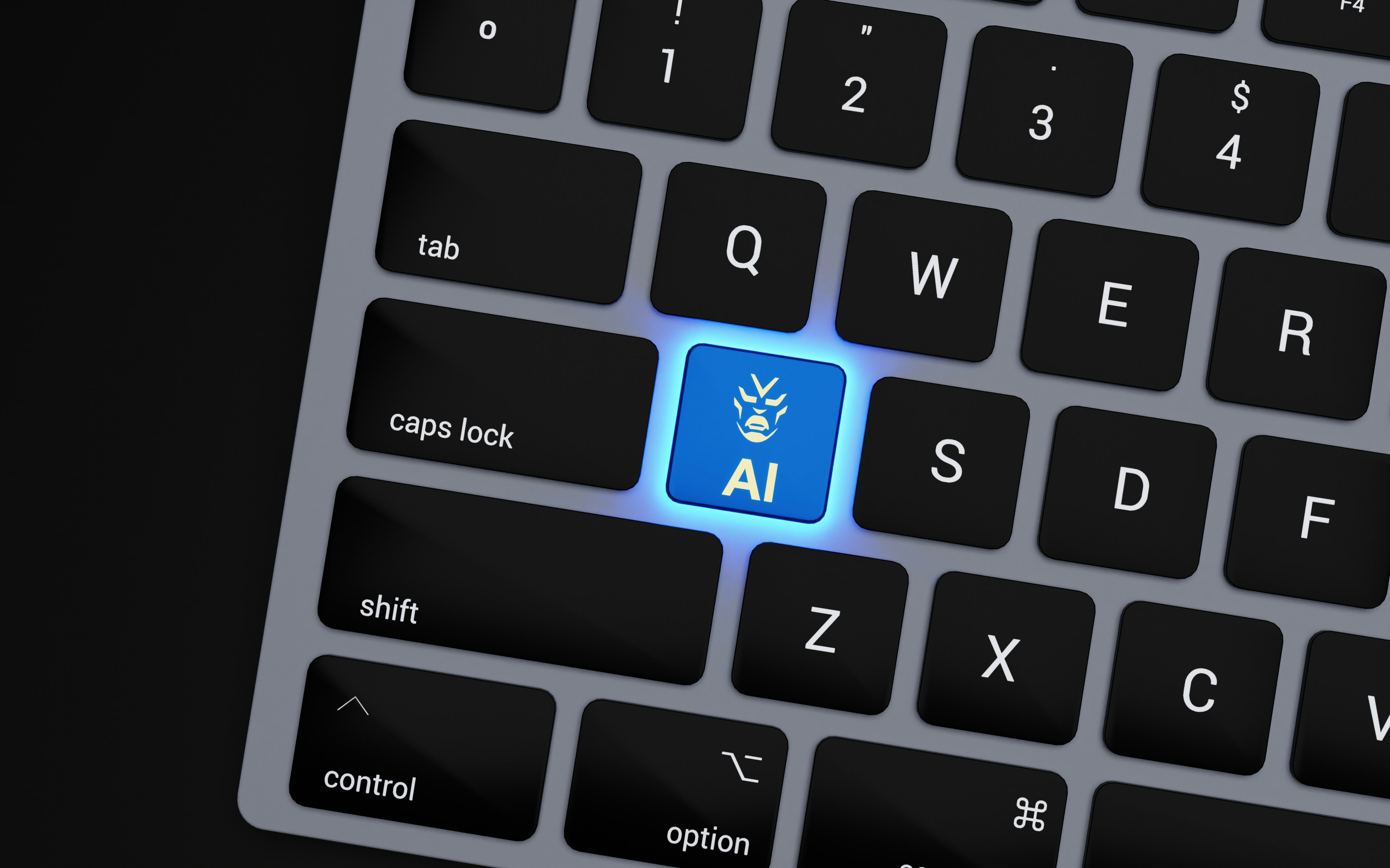 AI key on laptop — Florida AI agency pricing guide from Blue Tag Solutions