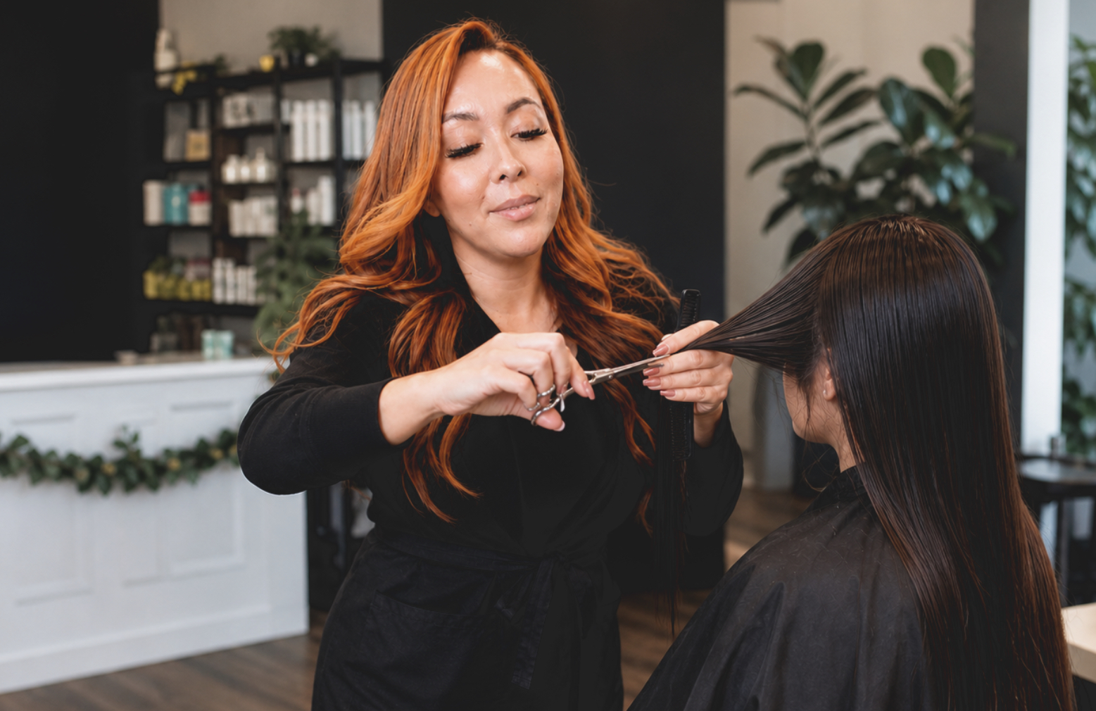 Women’s signature haircut in Upland, California