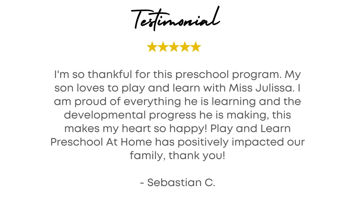 Testimonial - Love it!!! I love the way they add a lot of movement with learning the alphabet. Lots of energy and enthusiasm! - Susan Falotico 