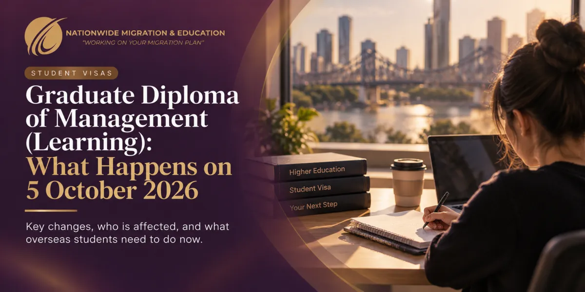 Graduate Diploma of Management Learning closes to new international students on 5 October 2026