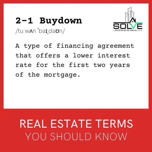 2-1 buydown Mortgage Program