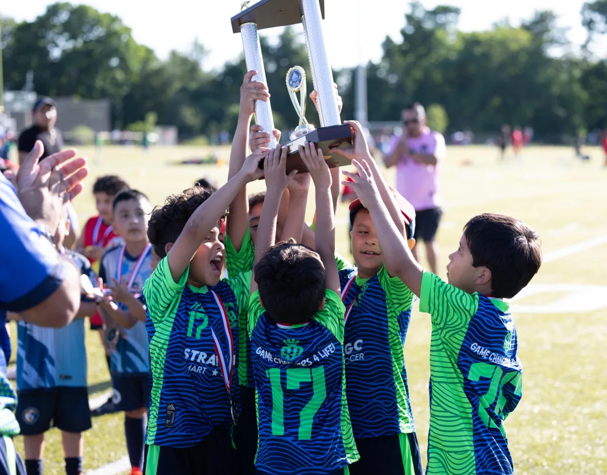 children playing soccer in Westchester