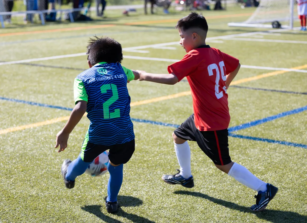 children playing soccer in Westchester