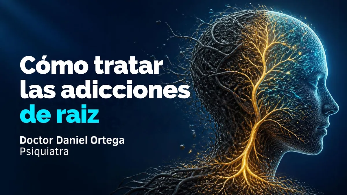 Ilustración 3D conceptual de redes neuronales y raíces cerebrales sanando, representante del tratamiento de adicciones desde la psiquiatría en Popayán