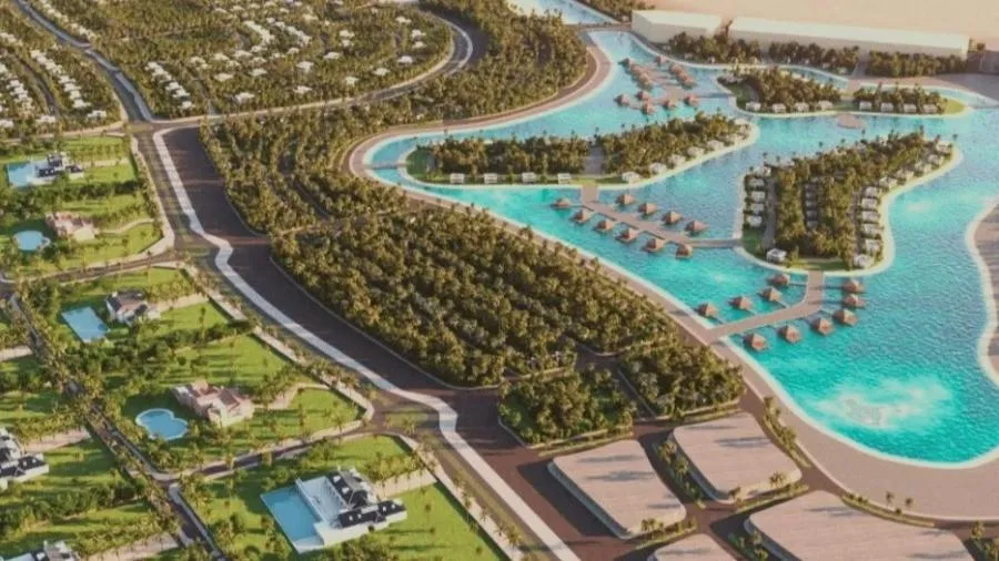 Fahid Island location map between Yas and Saadiyat Islands