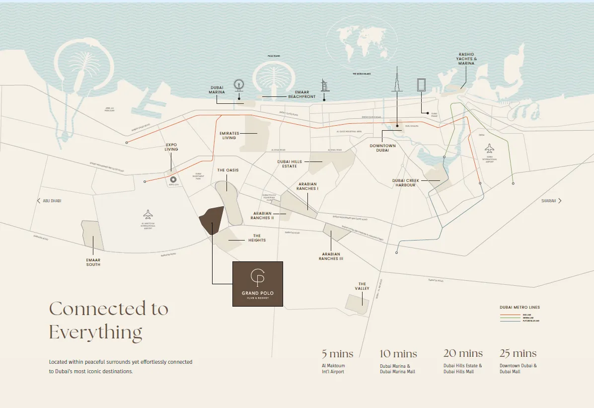 THE GRAND POLO CLUB AND RESORT EMAAR LOCATION