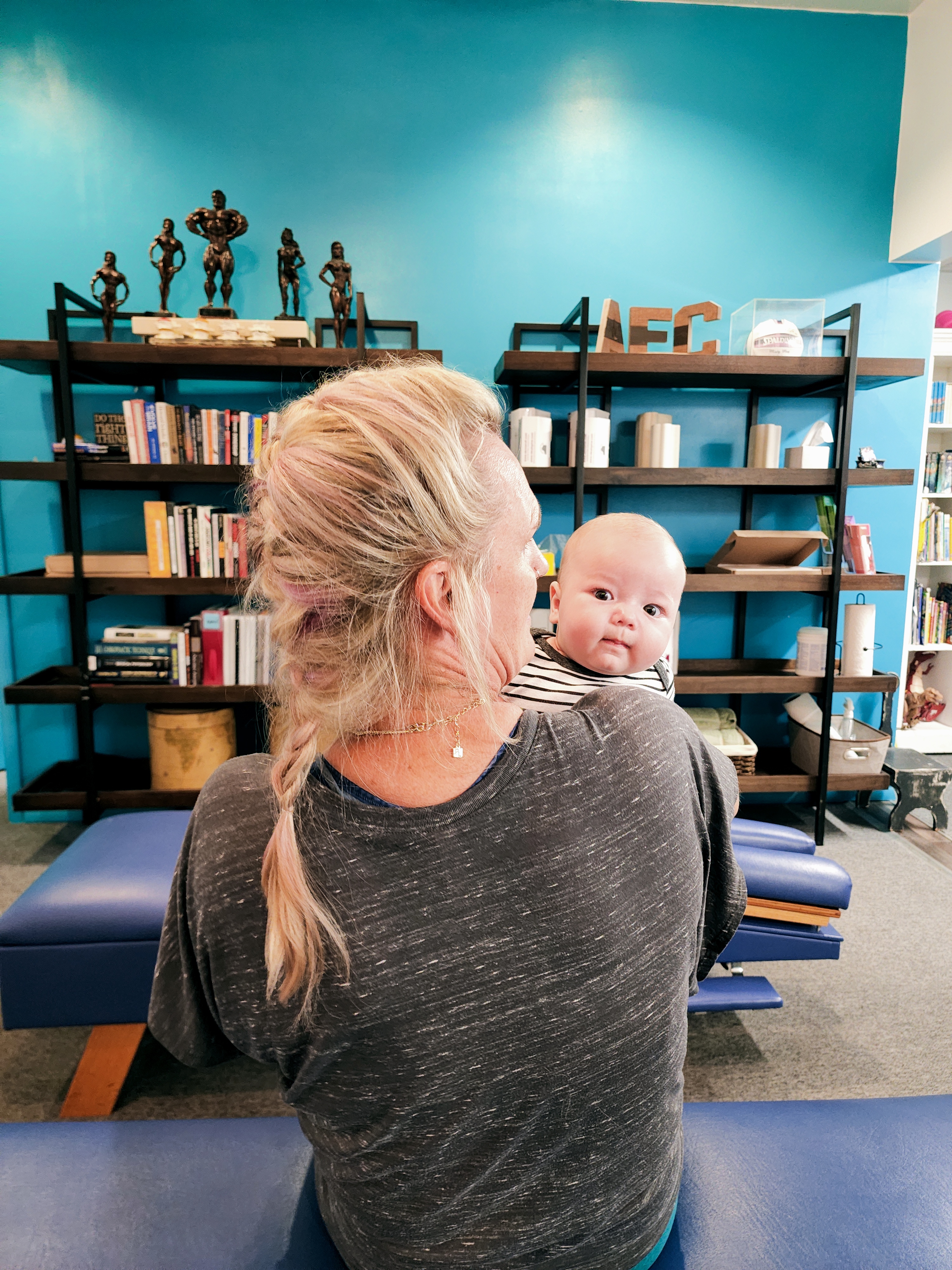 Little man gets adjusted.