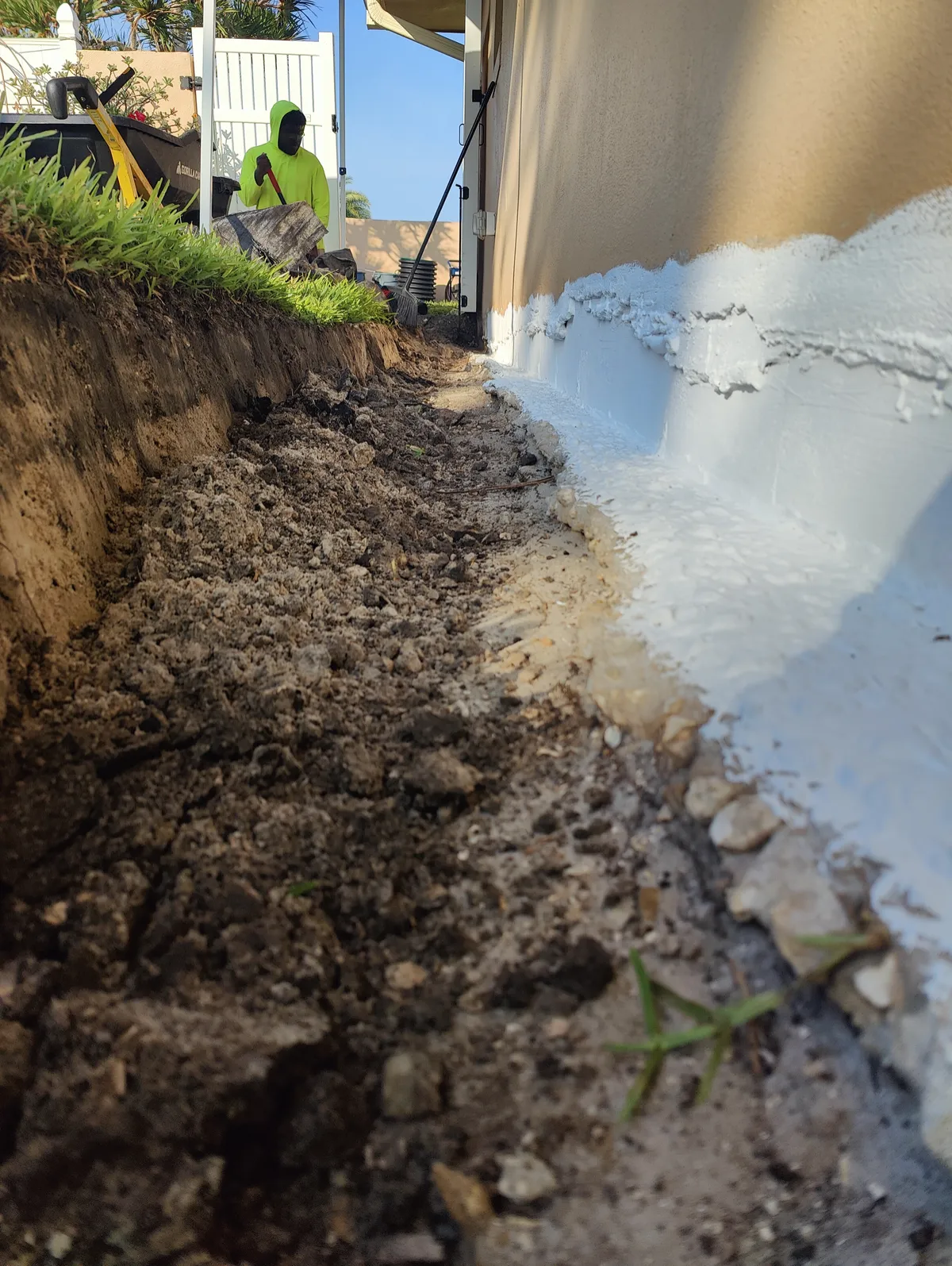 Foundation drain and waterproofing by Trufam Drainage in Tampa Bay