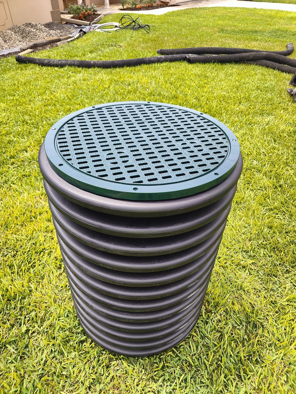 A Trufam sump pump system for a low Tampa Bay lot