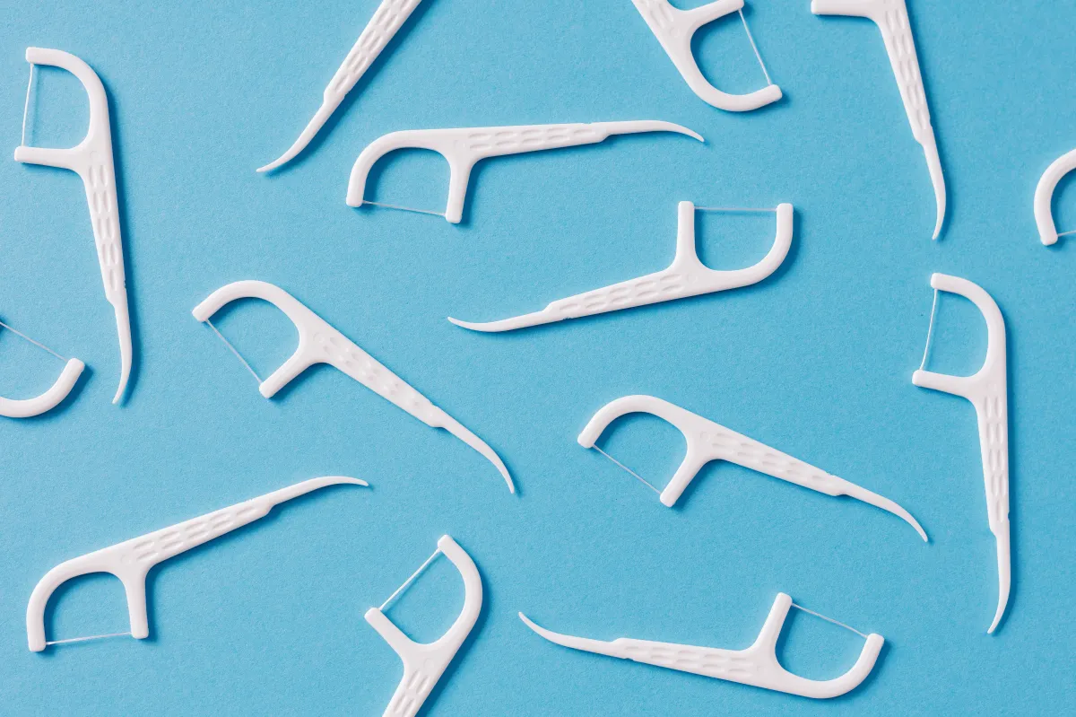 image of dental floss picks