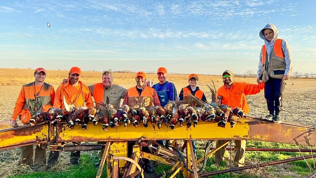 A good day of pheasant hunting with family at heartland gamebirds