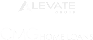 White Elevate Group and CMG Home Loans logos displayed together on a transparent background