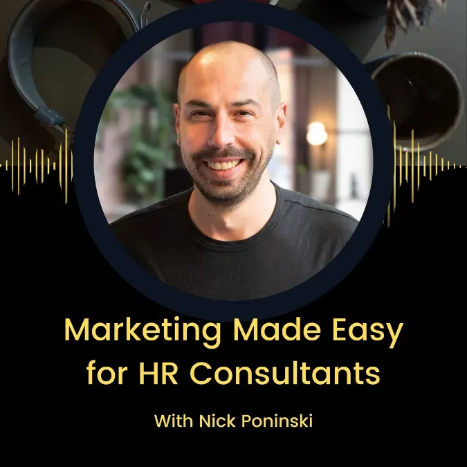 The Marketing Made Easy for HR Consultants podcast cover art with host Nick Poninski — a podcast where Sheldon Social founder Shelly Terry appeared as a guest …The Marketing Made Easy for HR Consultants podcast cover art with host Nick Poninski — a podcast where Sheldon Social founder Shelly Terry appeared as a guest expert in content strategy and social media marketing.
