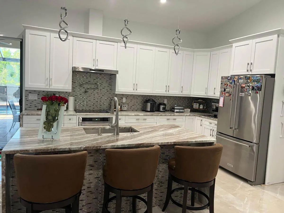 new kitchen with big island 