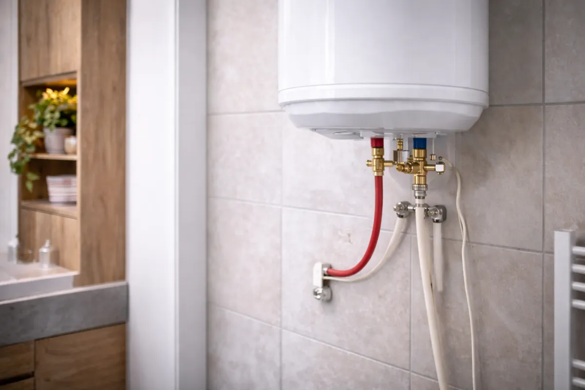 a traffic light on a pole with a sky background