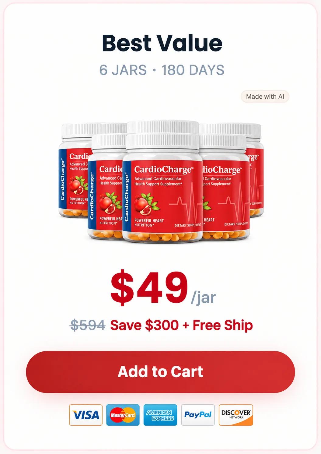 cardiocharge buy now 6 bottles