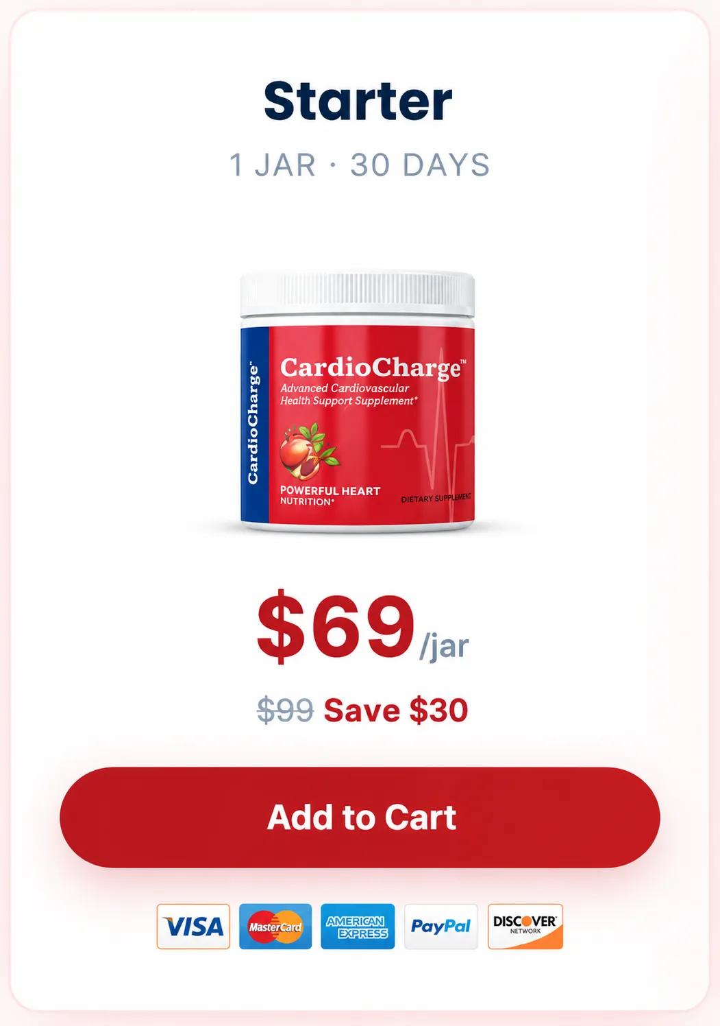 cardiocharge buy now 1 bottle