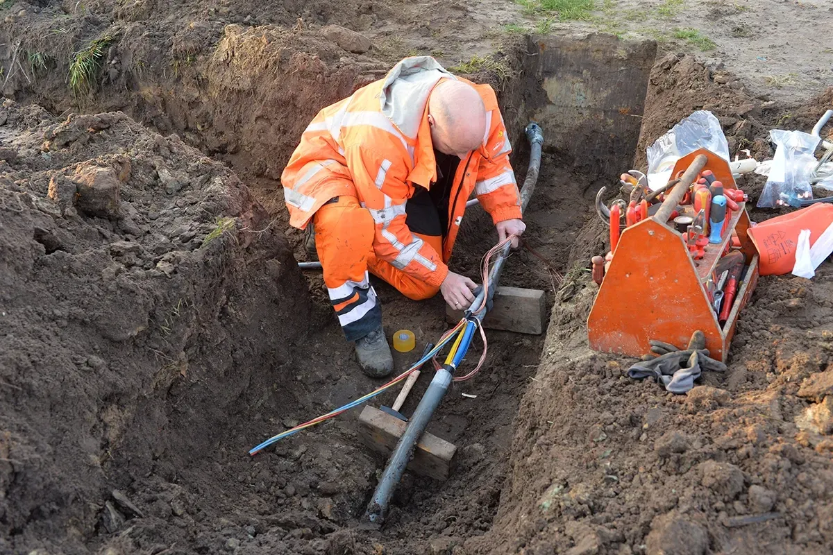 Laagspanning elektriciteitsnetwerk installatie