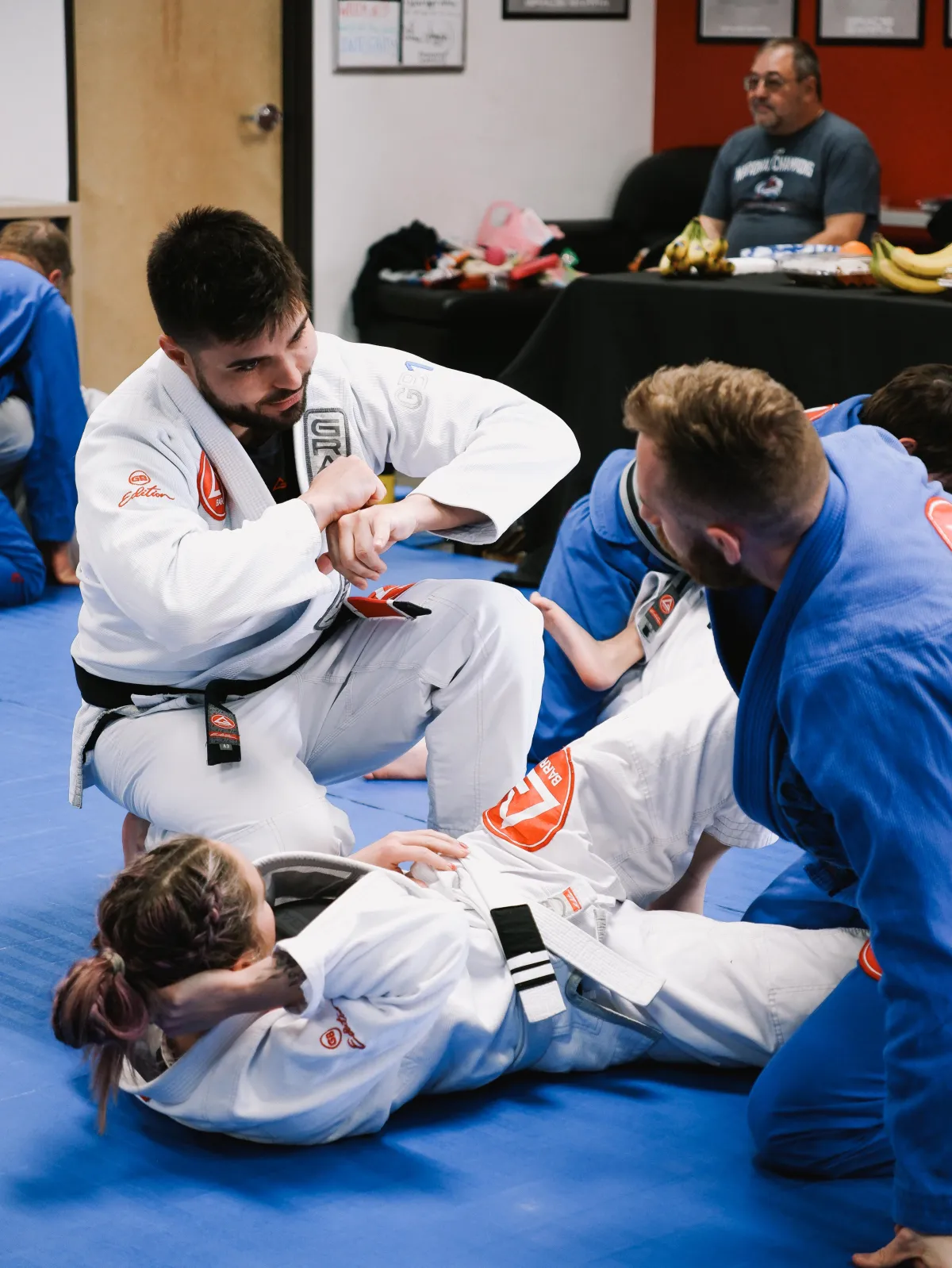 a close up of a figurine of a person with fire on his face