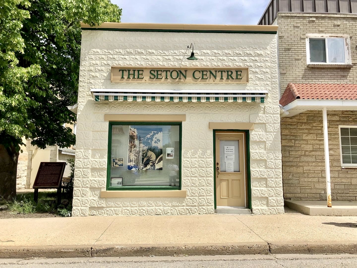 Photo of The Seton Center that Ralf's painting painted in Carberry, MB on Main Street