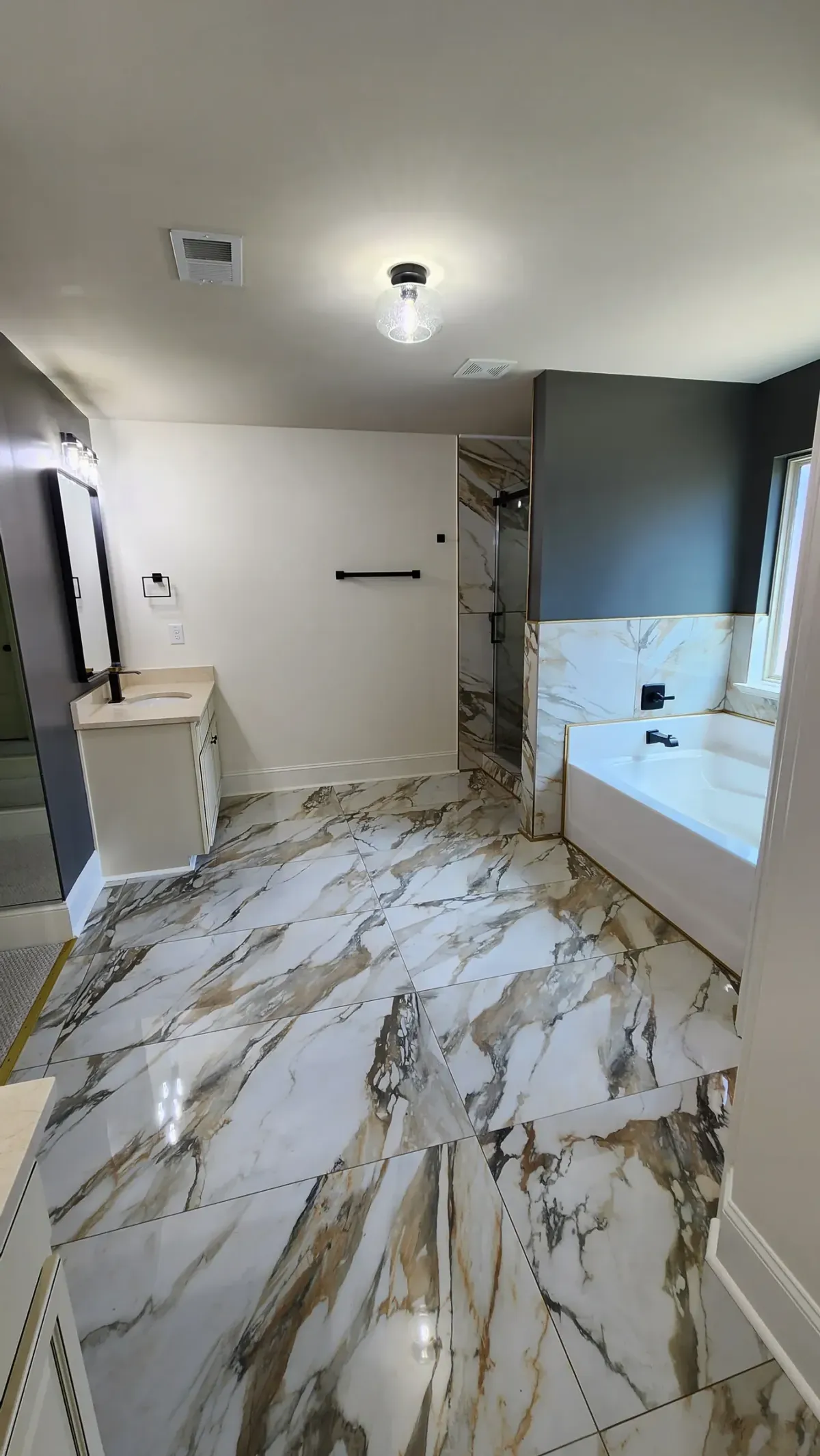 Calacatta marble bathroom remodel in Atlanta