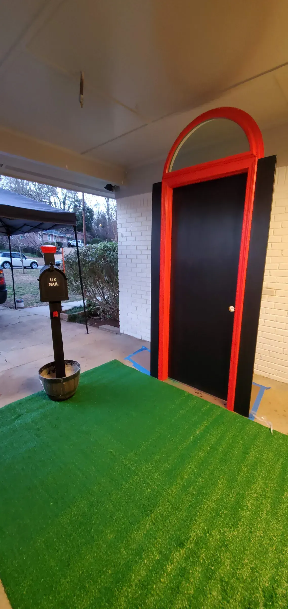 Gallery installation. A front door that did not exist, built as an art piece for a charity event