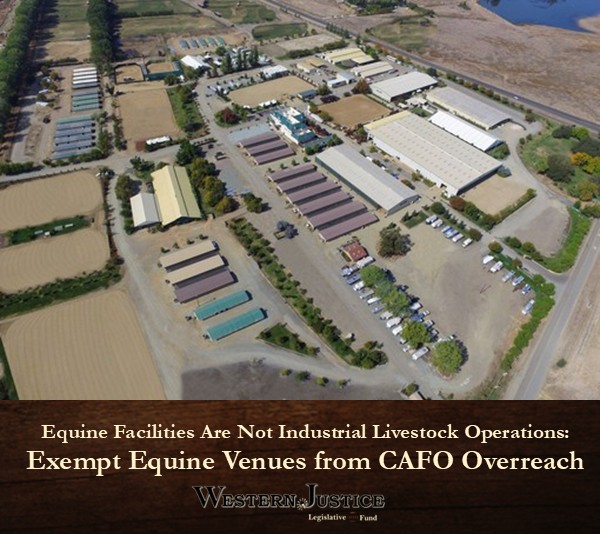 Equine Facilities Are Not Industrial Livestock Operations
