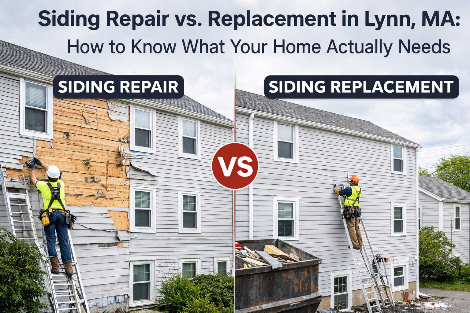Siding Repair vs. Replacement in Lynn, MA: How to Know What Your Home Actually Needs