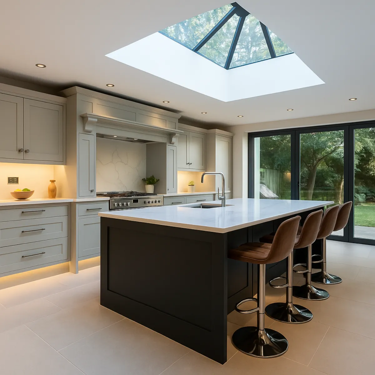 Residential kitchen and dining space after deep cleaning — spotless surfaces and fresh, welcoming atmosphere by Edwards Cleaning