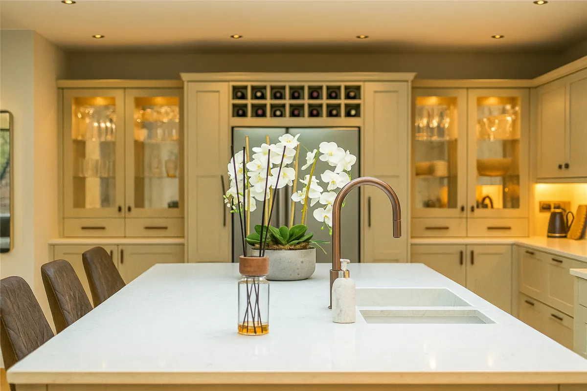 Modern kitchen after deep clean by Edwards Cleaning team — polished surfaces and pristine shine.