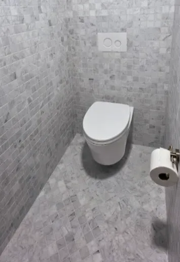 Toilet installation for bathroom remodeling
