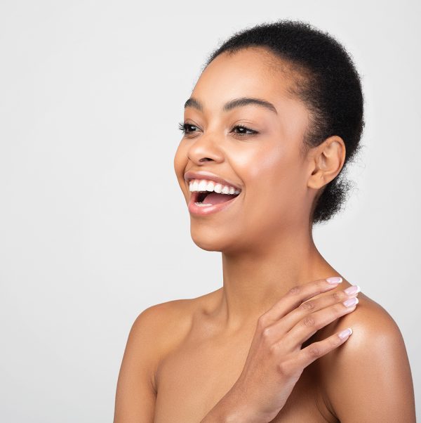 Male aesthetician, 30s, friendly, clinical setting, 1:1 aspect ratio