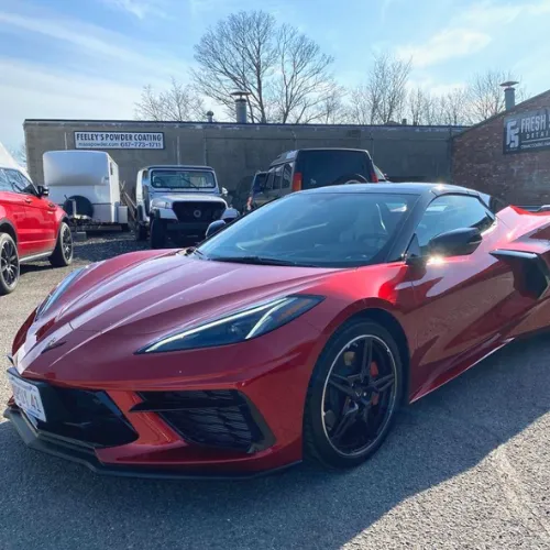 Technician applying a ceramic coating