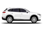 White SUV representing driving away in a new car after loan approval.