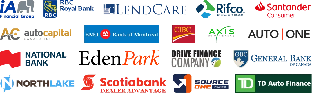 Logos of trusted lending partners working with Guaranteed Auto Loans.