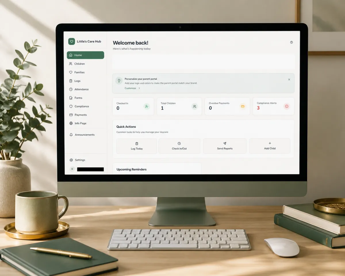 Little's Care Hub app dashboard