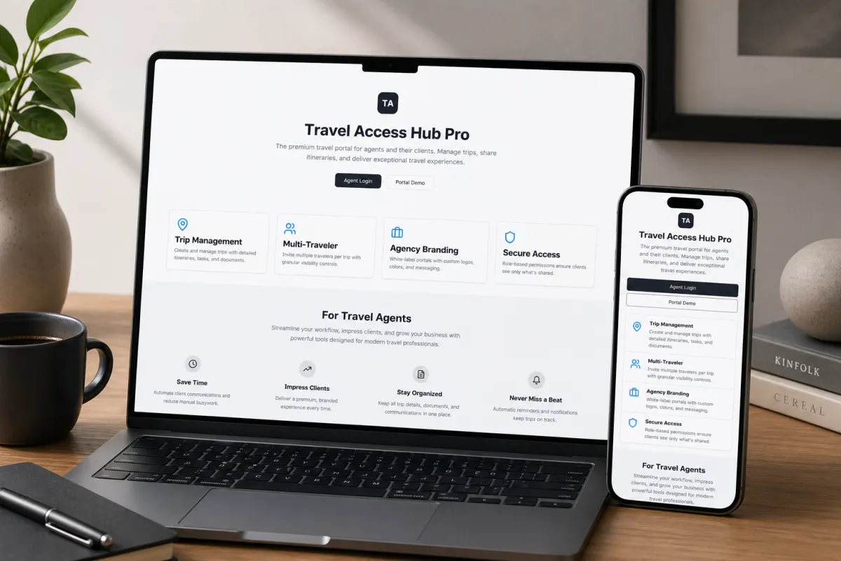 Travel Access Hub Pro Interface